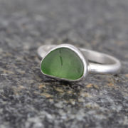 Guernsey Sea Glass and Sterling Silver Ring